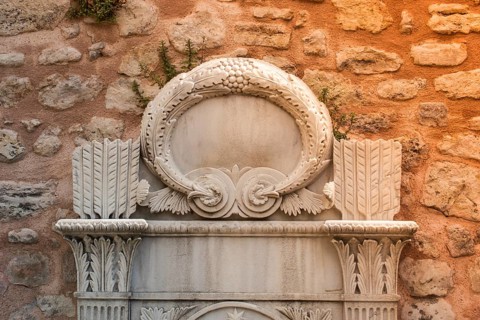Ottoman marble carving art in detail