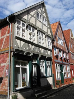 Half-timbered houses in Lauenburg's old town
