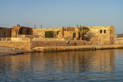 The Firkas Fortress at the old Venetian harbour, Chania, Crete, Greece, Europe