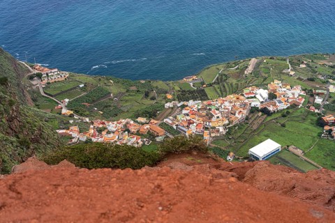 View from the Mirador de Abrante viewpoint on Agulo, La Gomera, Canary Islands, Spain, Europe