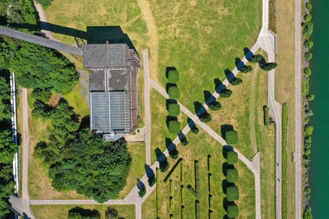30.07.2022, Gelsenkirchen, North Rhine-Westphalia, Germany, Nordsternpark, here with the building