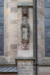 Sculpture of St George, including a portrait of the master builder Nikolaus Eseler, 16th and 17th