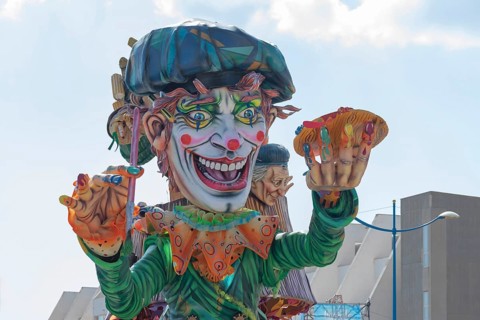 Carnival float, Sciacca, Agrigento district, Sicily, Italy, Europe