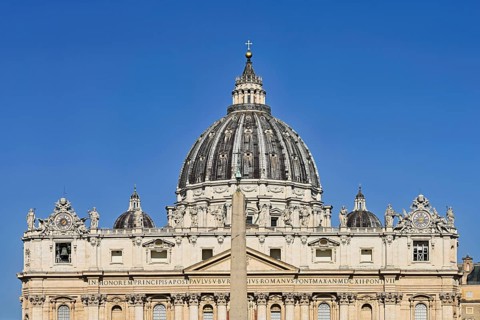 Cathedral, St Peter, St Peter's Basilica, Vatican palaces, St Peter's Square, Vatican, Rome, Lazio,