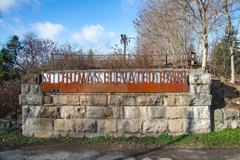 St. Thomas, Ontario, Canada - The St. Thomas Elevated Park, built on the old Michigan Central