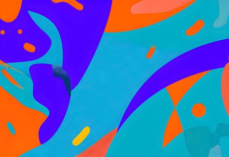 Vibrant patchwork of abstract shapes with pencil texture details, perfect for a variety of creative