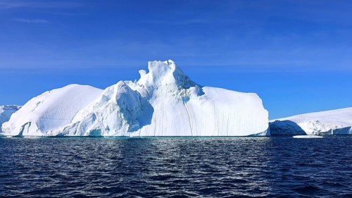 Icebergs of Kangia Fjord and Sermeq Kujalleq glacier in Ilulissat, Greenland, North America