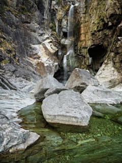 Cascata del Salto waterfall, Maggia, Maggia Valley, Canton Ticino, Switzerland, Europe