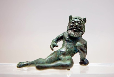 Bronze statuette in the museum of the archaeological site of Olympia, UNESCO World Heritage Site,
