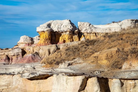Calhan, Colorado - Paint Mines Interpretive Park. The park contains colorful bands of clay, caused
