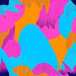 Vibrant patchwork of abstract shapes with pencil texture details, perfect for a variety of creative