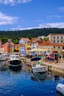 Rovenska harbour, Veli Losinj, near Mali Losinj, island of Losinj, Kvarner Gulf Bay, Croatia,