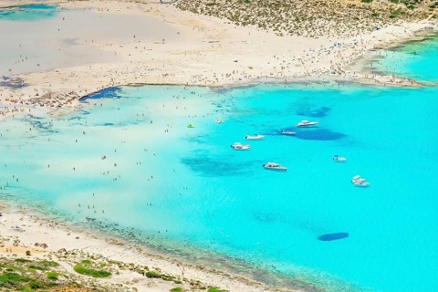 Balos bay, Gramvousa Peninsula, Chania, Crete, Greece, Europe