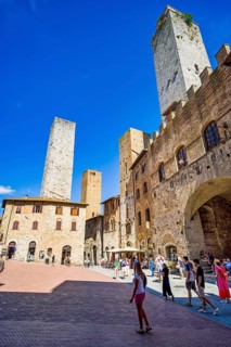 Gender towers in San Gimignano, Tuscany, Italy, Europe