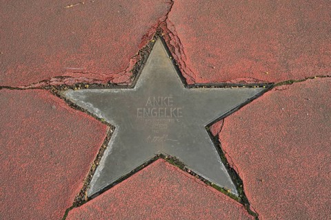 Anke Engelke, rotten star on the Boulevard of Stars, Potsdamer Straße, Tiergarten, Mitte, Berlin,