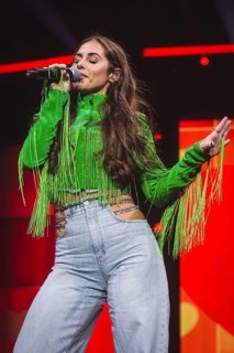 Sarah Engels at the Schlagernacht des Jahres live on Das Original Tour in the Berlin Uber Arena on