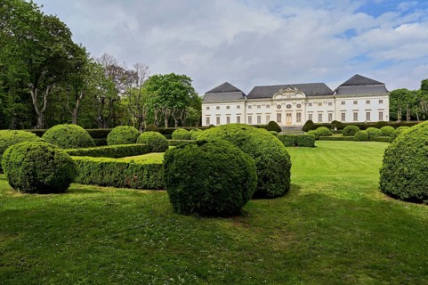 Park, Baroque Halbturn Castle, Lake Neusiedl, Burgenland, Austria, Europe