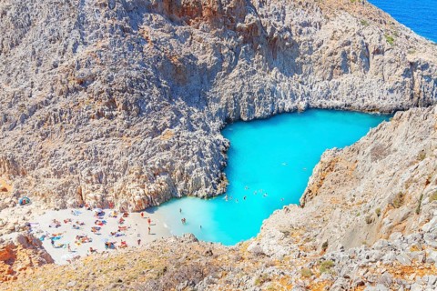 Seitan limania beach, Chania, Crete, Greek Islands, Greece, Europe