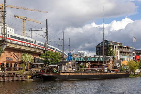 Holzmarkt 25, urban neighbourhood in Berlin-Friedrichshain. Internationally recognised example of