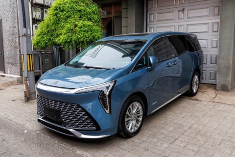Car of the Chinese car brand Buick model GL8 Avenir mobility traffic in Beijing, China, Asia