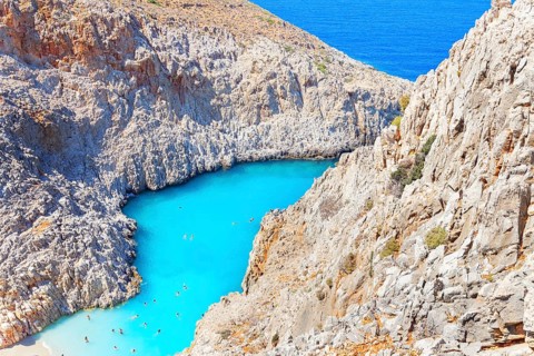 Seitan limania beach, Chania, Crete, Greek Islands, Greece, Europe