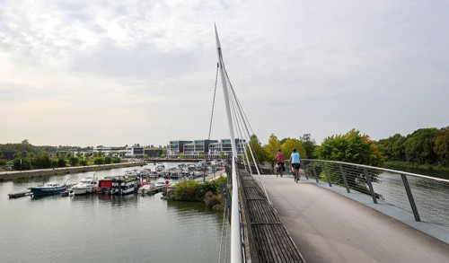 Gelsenkirchen, North Rhine-Westphalia, Germany, Graf Bismarck Marina (also Stoelting Marina),