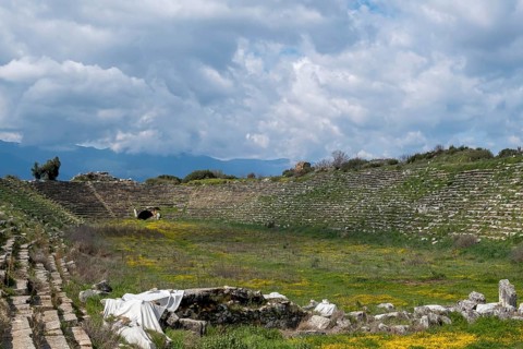 Large stadium of the ancient city of Aphrodisias, today's city of Geyre, Karacasu, Aydin, Western