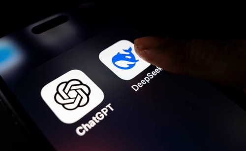 In this photo illustration, the DeepSeek app is displayed on an iPhone screen on January 29, 2025