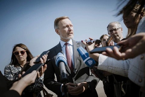 Christian Lindner (FDP), Federal Minister of Finance, photographed during a press statement in