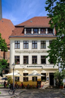 Coffee bar in the Nikolaiviertel quarter, Nikolaiviertel, Berlin, Germany, Europe