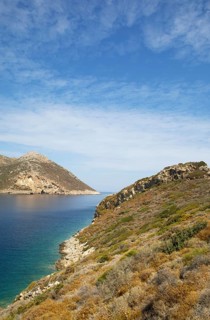 Coast of the Mani on the Laconian Gulf near Porto Kagio, Laconia, Peloponnese, Greece, Europe
