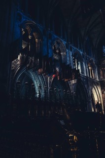 St patrick cathedral in Dublin at Christmas time in Ireland