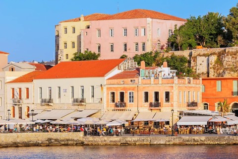 The Venetian Harbour, Chania, Crete, Greek Islands, Greece, Europe