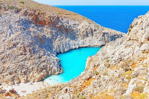 Seitan limania beach, Chania, Crete, Greek Islands, Greece, Europe