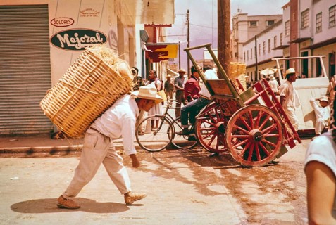 People on market day, city of Oaxaca, Mexico, 1961, Central America