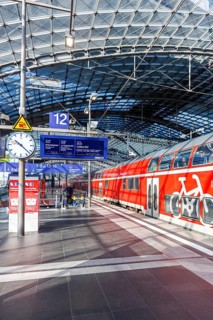 Regional train of Deutsche Bahn DB Regio at the main station in Berlin, Germany, Europe