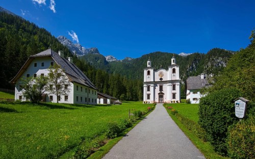 Maria Kirchental pilgrimage church, Loferer Steinberge, Sankt Martin bei Lofer, Pinzgau, Salzburg