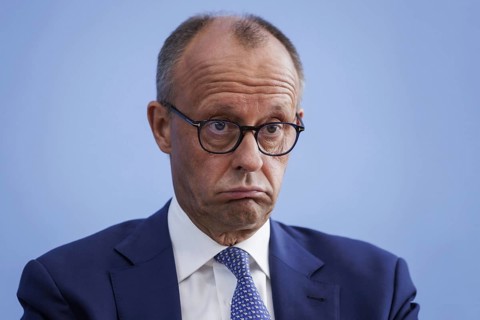 Friedrich Merz, CDU party chairman, at the Federal Press Conference on the consequences of Solingen