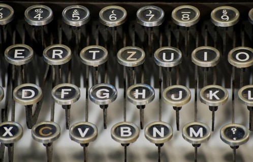 Old mechanical typewriter, type lever, Hamburg, Hamburg, Federal Republic of Germany