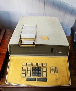 Vintage Fried 1151 Programmable mechanical calculator machine on display at auction, UK