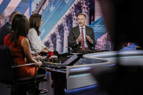 Christian Lindner (FDP), Federal Minister of Finance, photographed during an interview with