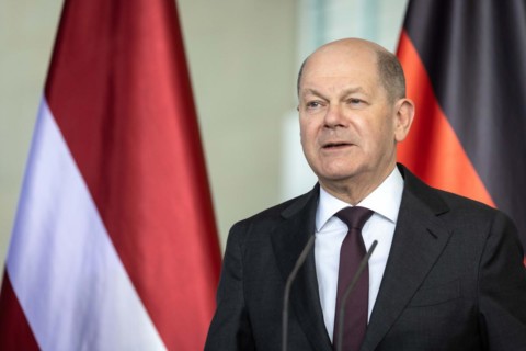 Olaf Scholz, Federal Chancellor, at a press conference in Berlin, 27 March 2024