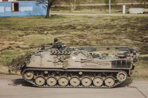 Büffel armoured recovery vehicle, photographed as part of a Bundeswehr exercise with armed forces