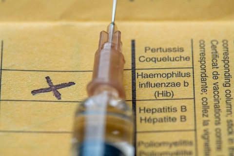 Vaccination booklet, vaccination against Haemophilus influenza type B (HiB), the most common