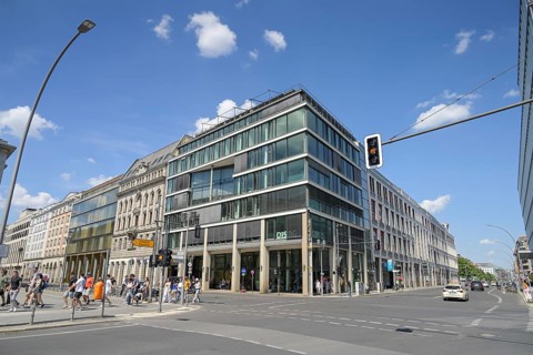 Office building, part of the Mall of Berlin, Leipziger Straße / Wilhelmstraße, Mitte, Berlin,