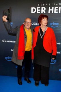 Volker Schlöndorff and Regina Ziegler at the premiere of FITZEKS DER HEIMWEG at the Delphi