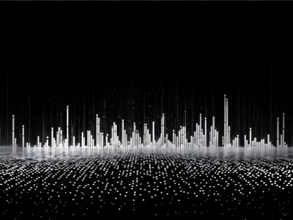 Abstract animation of binary code cascading down like digital rain, representing data insights in
