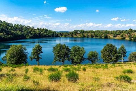 Weinfelder Maar, Vulkaneifel, Vulkansee, Eifel, Rhineland-Palatinate, Germany, Europe