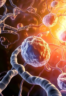 Three dimensional render of cholesterol in blood stream, AI generated