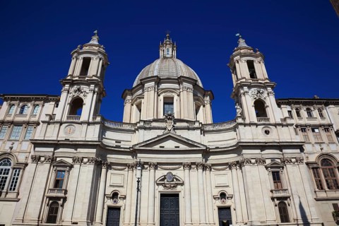 Church of Sant'Agnese in Agone, Piazza Navona, Parione neighbourhood, Rome, Italy, Europe